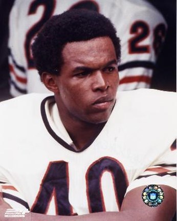 Framed Gale Sayers - Close up, sidelines Print
