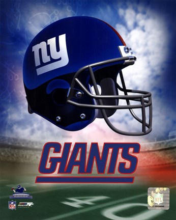 Framed N.Y. Giants Helmet Logo Print