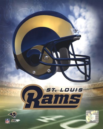 Framed St. Louis Rams Helmet Logo Print