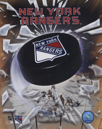 Framed New York Rangers 2005 - Logo / Puck Print