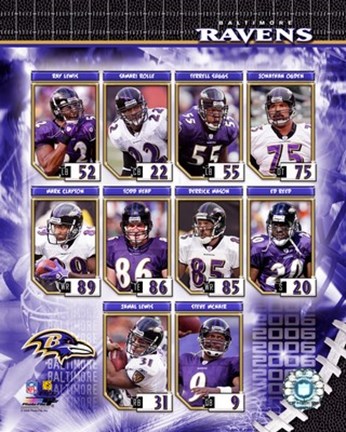 Framed 2006 - Ravens Team Composite Print