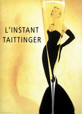 Framed L&#39;Instant Taittinger Print