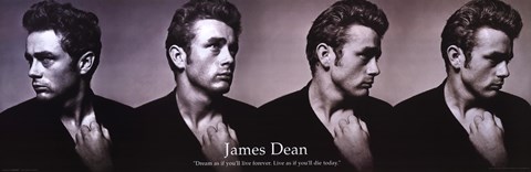 Framed James Dean Dream As You Live - Slim Print Print