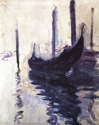 Framed Gondolas in Venice, c.1910 Print
