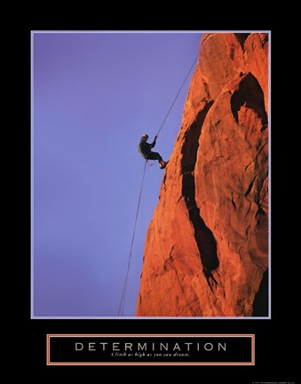 Framed Determination - Climber Print