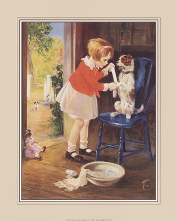 Framed Playing Nurse - Sick Dog Print