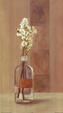 Framed White Flower In Bottle Print