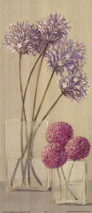 Framed Purple Pink Flowers In Vase Print