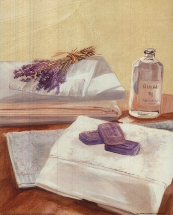 Framed Purple Soaps Towel Print