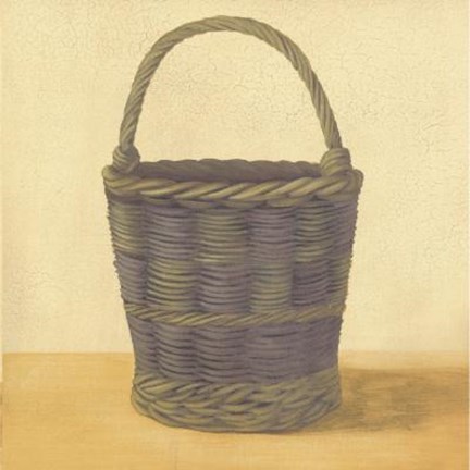 Framed Blue Basket Print