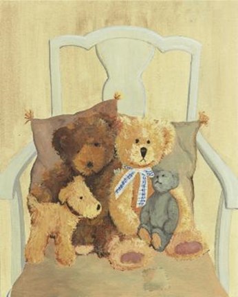 Framed Bears Dog In Chair Print