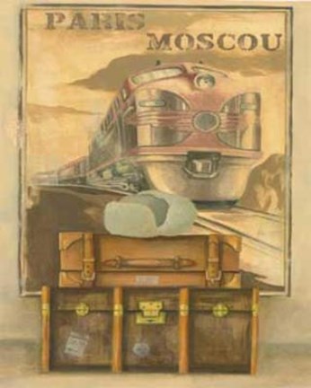 Framed Train - Paris Moscou Print