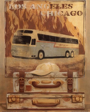 Framed Bus - Los Angels Chicago Print