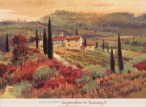 Framed September In Tuscany II Print