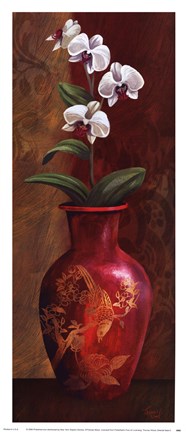 Framed Oriental Vase II Print
