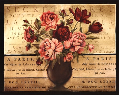 Framed Paris Rose I Print