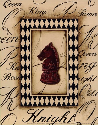 Framed Chess Knight - Mini Print