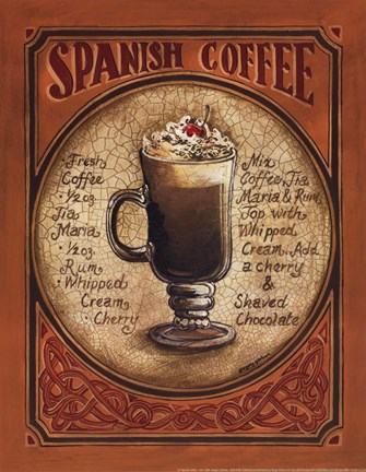 Framed Spanish Coffee - Mini Print
