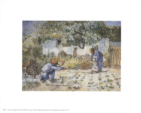 Framed First Steps (after Millet), c.1890 Print