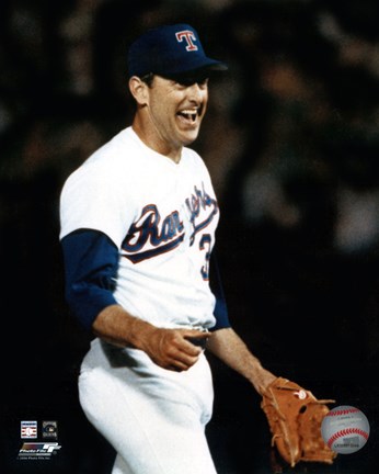 Framed Nolan Ryan - 7th No Hitter (Smiling) Print