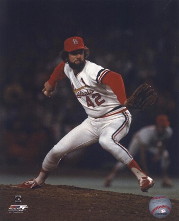 Framed Bruce Sutter - Pitching Action (Cardinals) Print