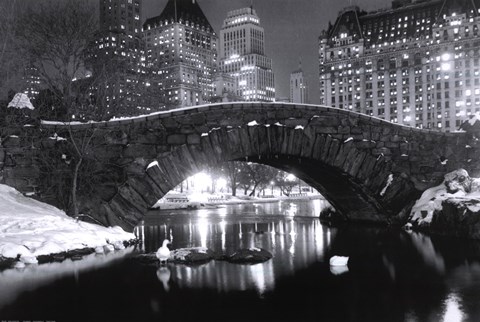 Framed New York - Winter In Central Park Print