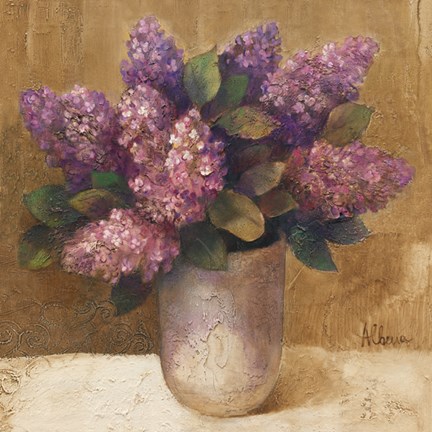 Framed Purple Bouquet II Print