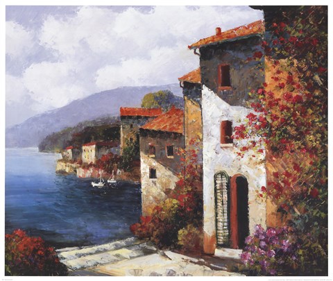 Framed Mediterranean Villa I Print