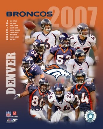 Framed 2007 - Broncos Team Composite Print
