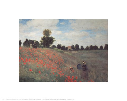 Framed Les Coquelicots Print