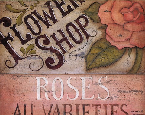 Framed Flower Shop Roses Print