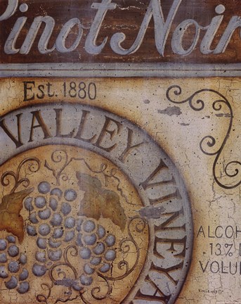 Framed Valley Vineyard II Print