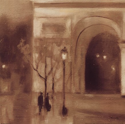Framed Seine Twilight Detail Print