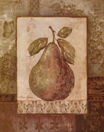 Framed Rustic Pears I - mini Print
