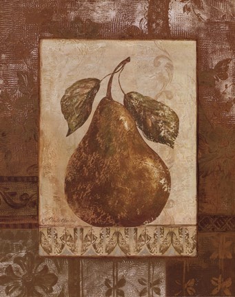 Framed Rustic Pears II Print
