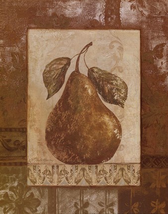 Framed Rustic Pears II - mini Print