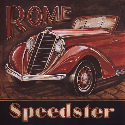 Framed Rome Speedster Print