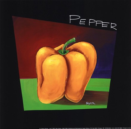 Framed Yellow Pepper - mini Print