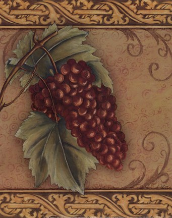 Framed Grape Tapestry I - mini Print