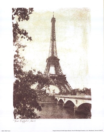 Framed Eiffel Tower 8 x10 Print