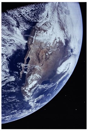 Framed Apollo 16 Photo of North America Print
