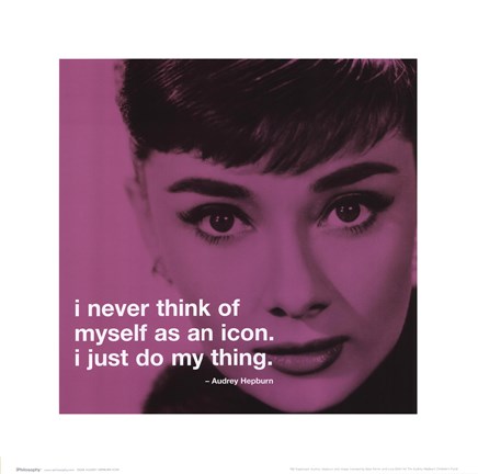 Framed Audrey Hepburn - iPhilosophy - Icon Print