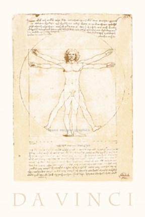 Framed Vitruvian Man Print