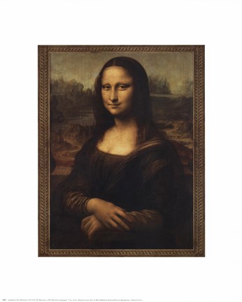 Framed Mona Lisa, c.1507 Print