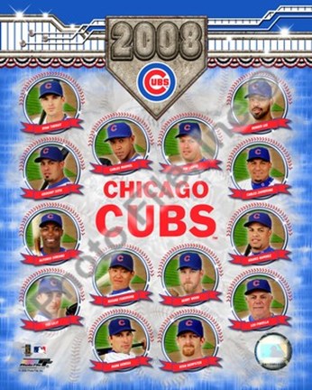 Framed 2008 Chicago Cubs Team Composite Print