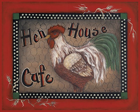 Framed Hen House Cafe Print