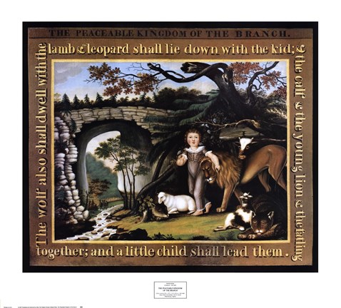 Framed Peaceable Kingdom of the Branch Print