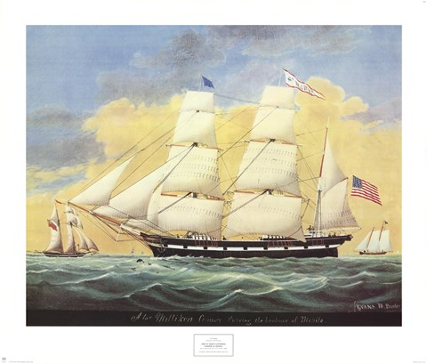Framed Ship St. Mary&#39;s Entering Harbor At Mobile Print