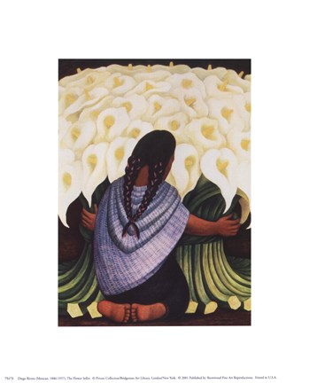 Framed Flower Seller Print