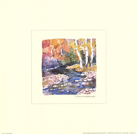 Framed Autumn Stream Print